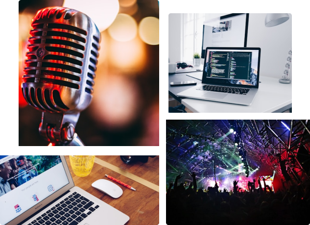 Image sur les différentes section de Flash Pub Communication